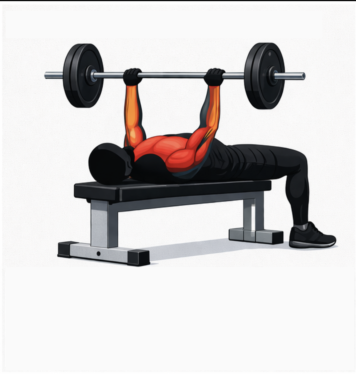 Bench press exercise illustration