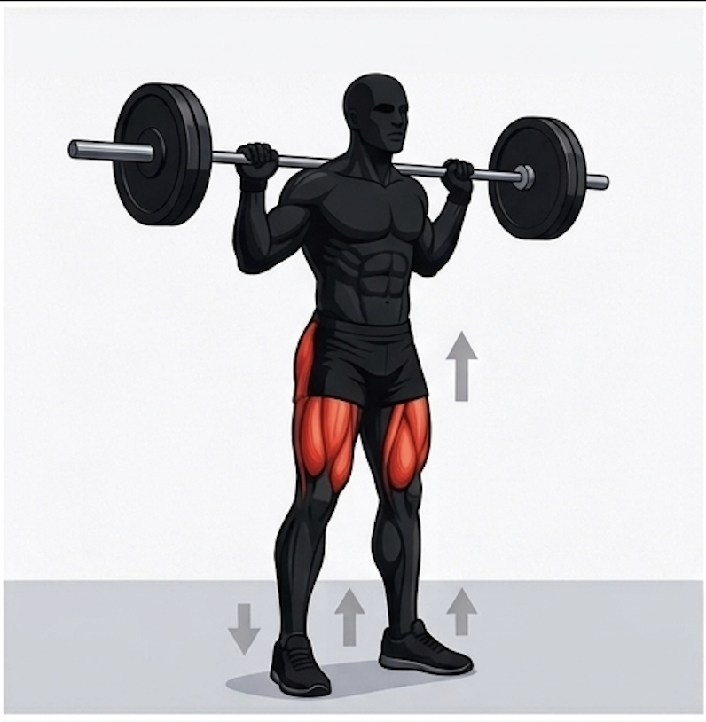 Squat exercise illustration